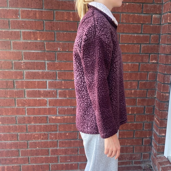 Medium~ Maroon Fuzzy Pullover - Picture 4 of 7